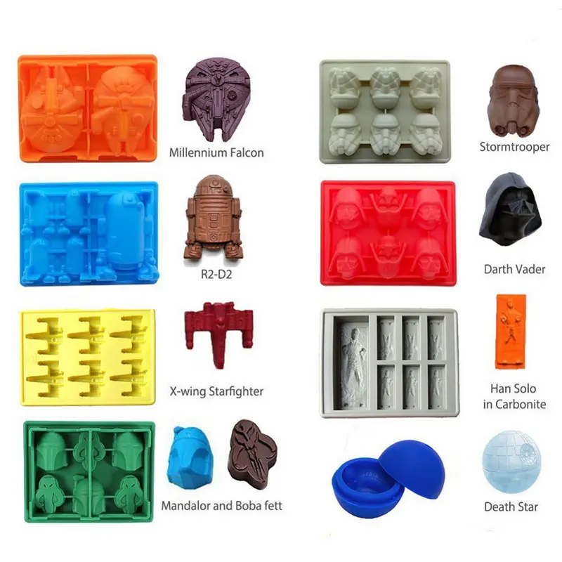 Halloween Star Wars Ice Cube Tray Silicone Mold Chocolate Stormtrooper Mould