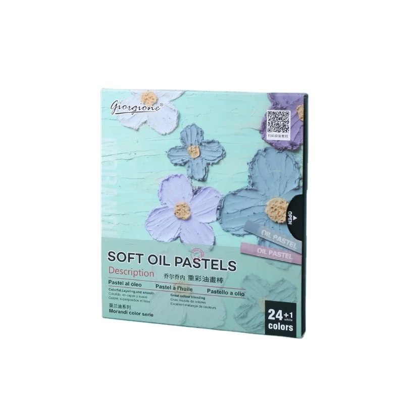 Giorgione новый поставщик безопасная детская 24 цвета макаронные краски пастельные для рисования картонная коробка мягкие масляные наборы