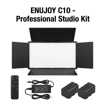 ENUJOY C10 Metal Battery Case DC12-14V 40W Mini Portable with 3200-5600K Color Temperature