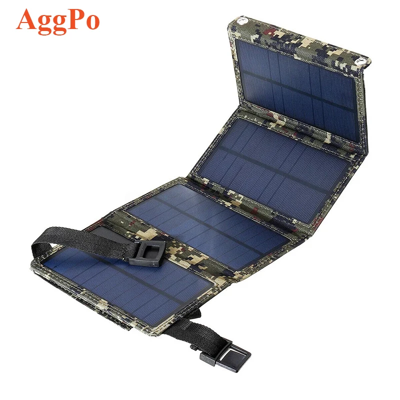 outdoor cell phone universal solar panel 20W 30W 5V waterproof charging bag Small size portable solar panel charger folding bag