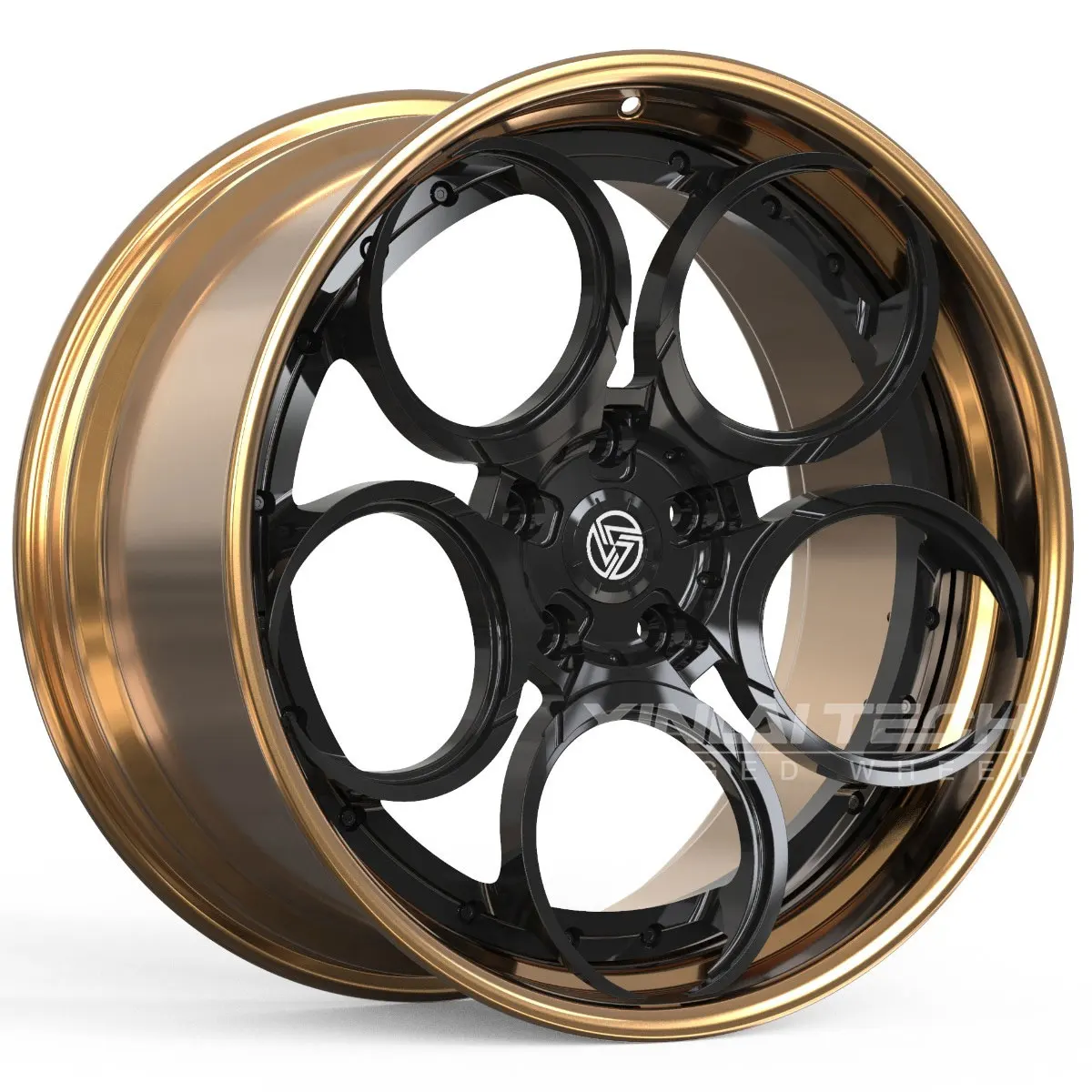 XL 2-Piece Deep Dish Concave Chrome Wheel Alloy Forged Wheels 5x114.3 5x120 5x112 Custom Forging Racing Car Wheel - Image 1