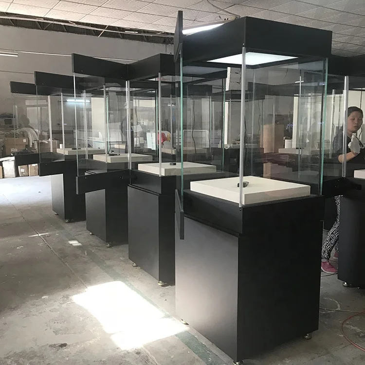 Hot Sale High End Museum Glass Display Case With Led Light Shop Display
