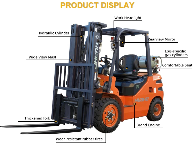 China Factory   3 Ton Lpg/gasoline  Forklift with Competitive Price