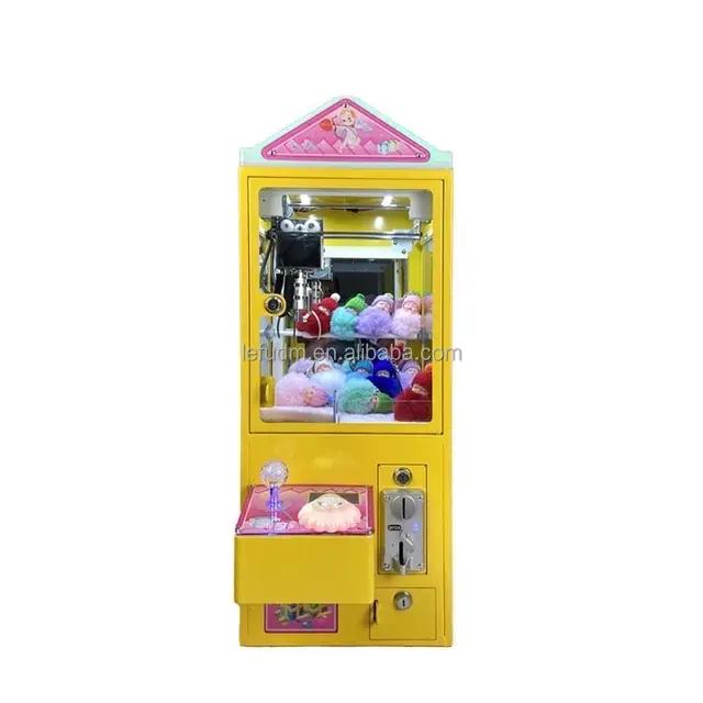 Coin operated arcade game mini super crane claw machine kids gifts mini claw machine with credit card