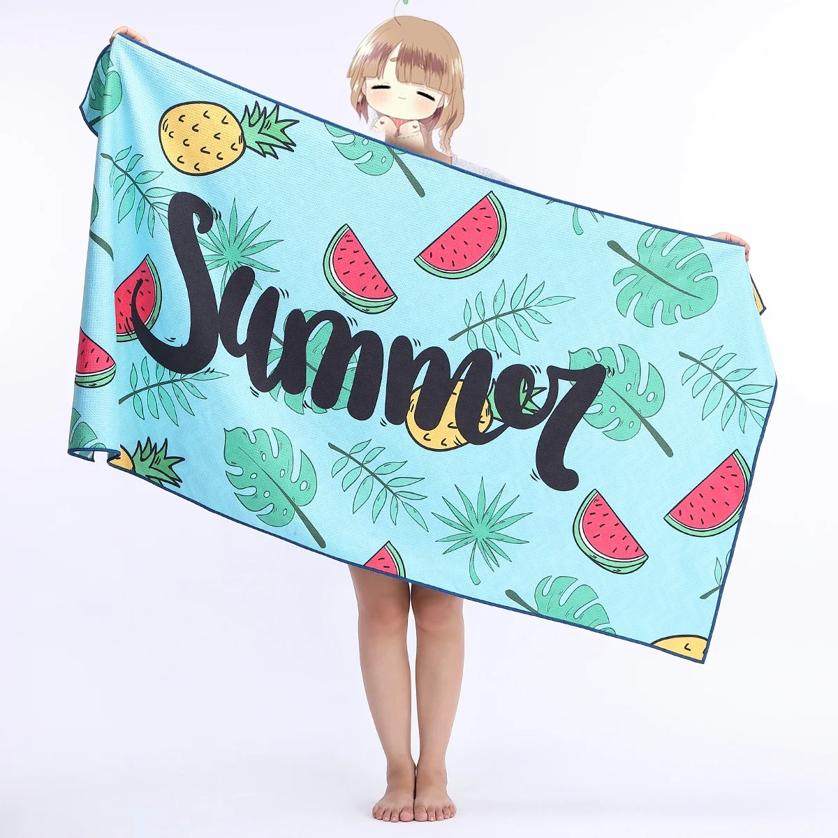 Factory Wholesale Microfiber Sand free Beach Towel Custom Logo Suitable Beach Travel Multipurpose Beach Towel