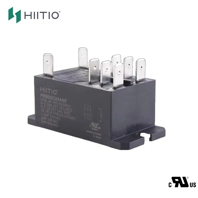 HIITIO PR60 Series UL Certified Industrial DPDT AC DC Signal Relay 8 Pin DPST-NO 40A Miniature PCB Coil Power Relay