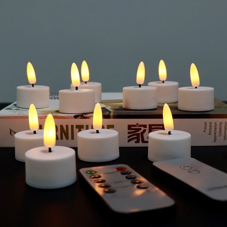 Flickering Led Tea Lights Candles With Remote Battery Included