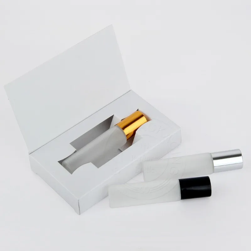 In Stock 10ml 10 ml Perfume Glass Roll on Bottle Frosted Color Empty Glass Roller Bottles for Essential Oils with Package