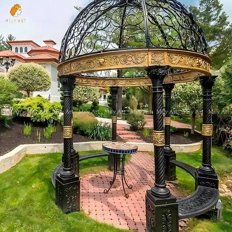 屋外ガーデンデコレーションクラシックデザイン鋳鉄ラウンド