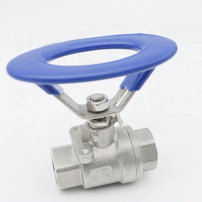 SS304 SS316L Stainless Steel Oval Two-Piece Three-Piece Ball Valve Round Handle Valves Ball