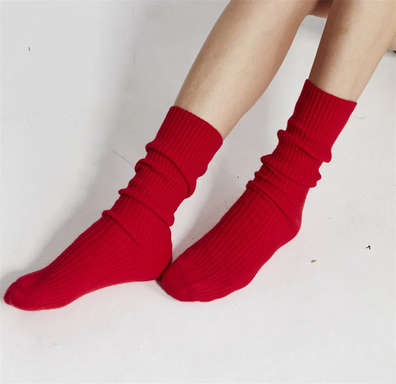 High Quality Rib Knit Bed Socks With Fall Winter Thick Thermal Cashmere