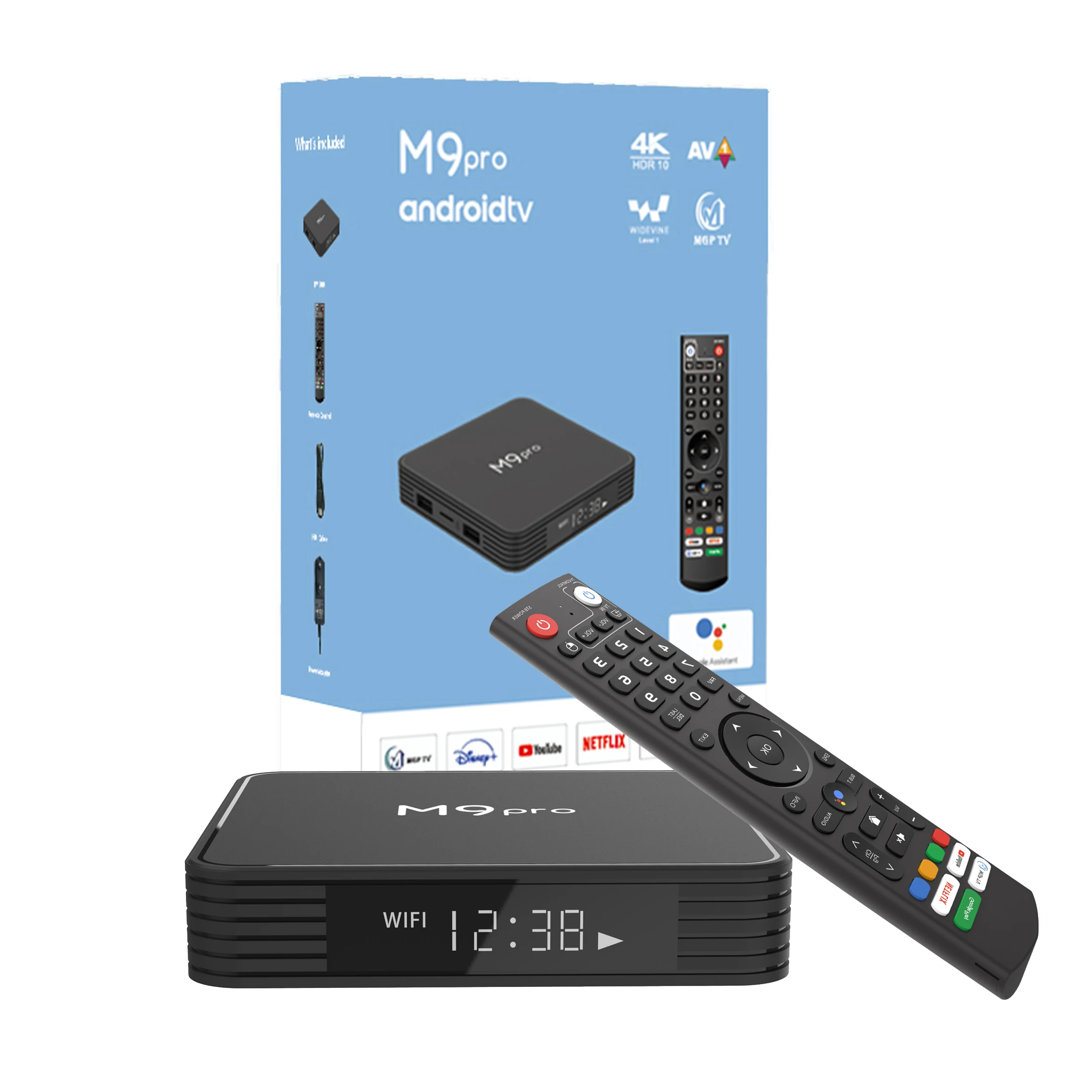 High Quality Android Tv Box M9 Pro ATV 4G 64G Android 11 Amlogic S905X4 1000M Lan Stal-ker Internet Smart Tv Voice Remote