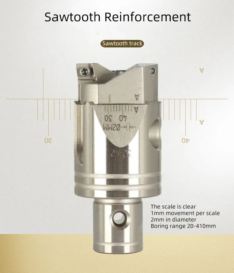 Adjustable Boring Bar Machine Sawtooth Double Edge Rough Boring Head