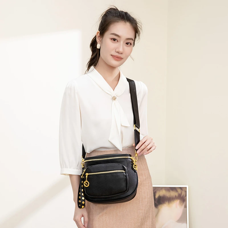 Fashion Style Women's Shoulder Bags New Waist Fashion Soft Small Design Handbags Single Zip PU Waterproof Bag
