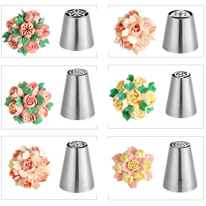 Russian Piping Tips Set 12 Flower Frosting Nozzles Russian Piping Icing
