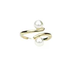 Pearl Ring Gold Gold Wholesale High Quality Amazon Wedding Pearl Open Ring 18K Gold Filled Jewelry