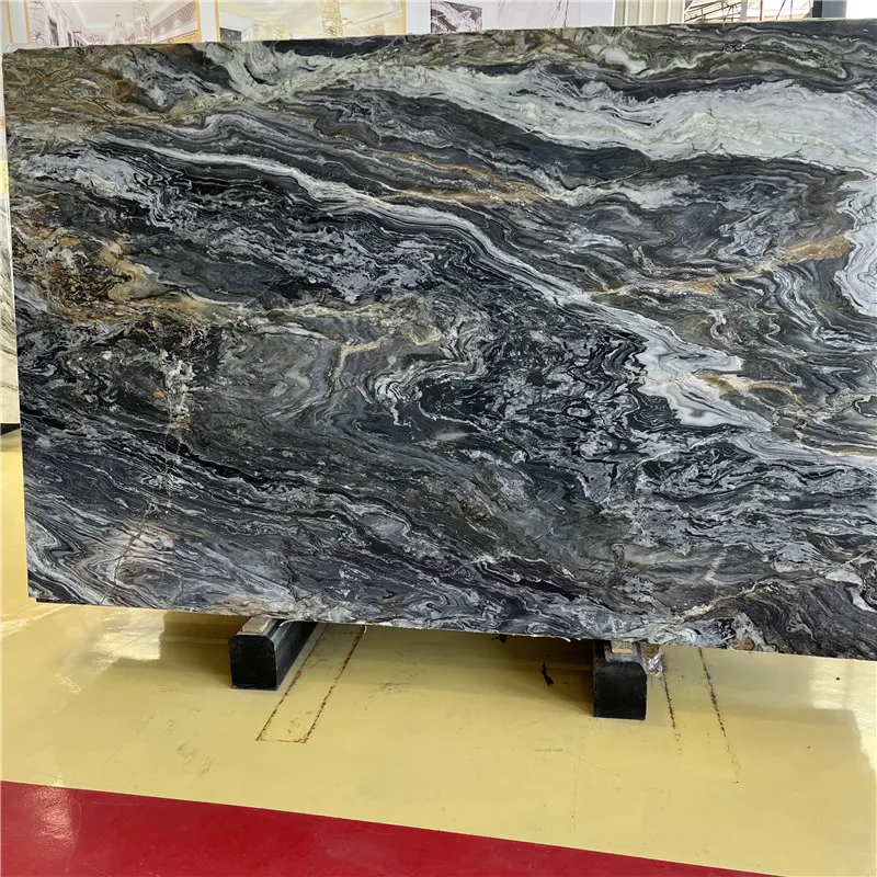 product high quality beautiful spray grey marble slabs modern polished design calcite tiles hotel outdoor walls countertops-2