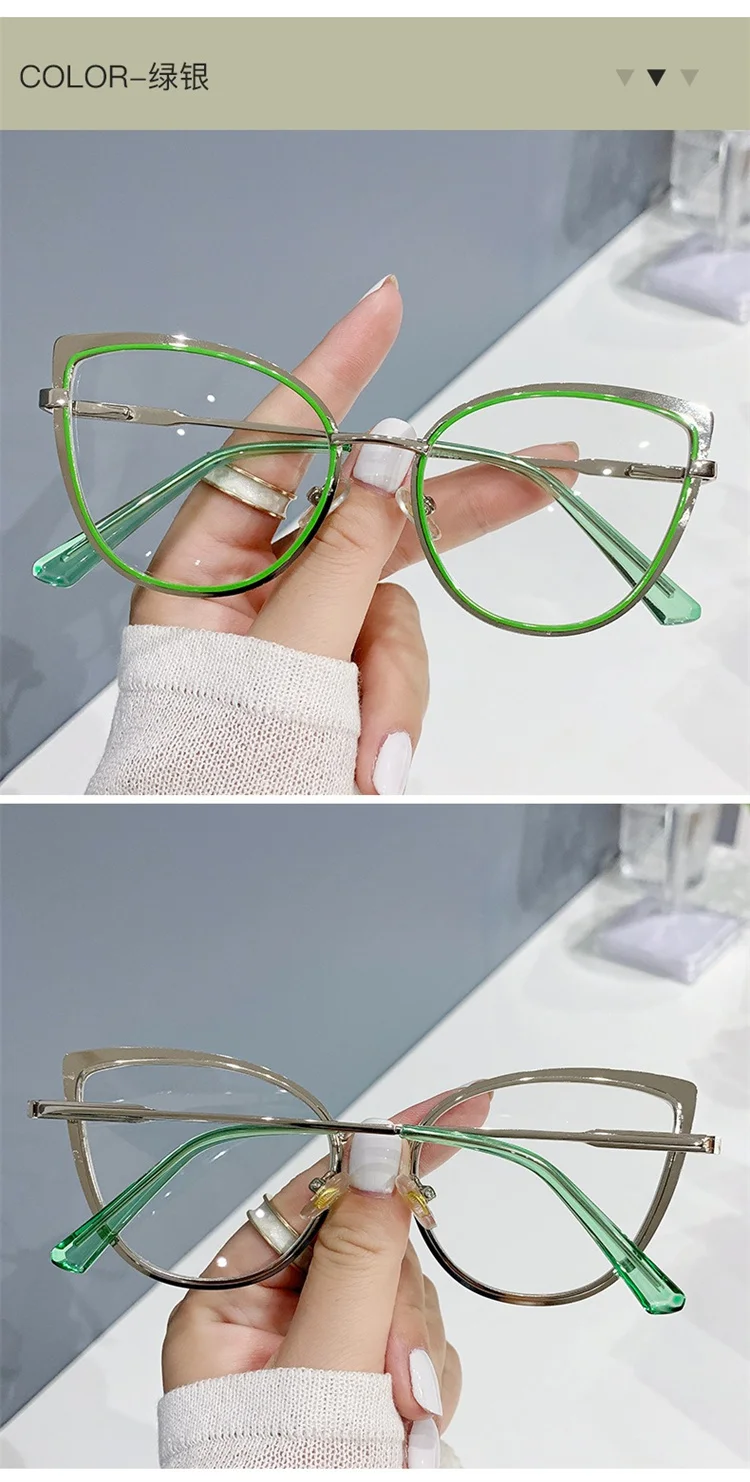 2023 Custom Blue Light Blocking Oculos De Men Women Metal Optical