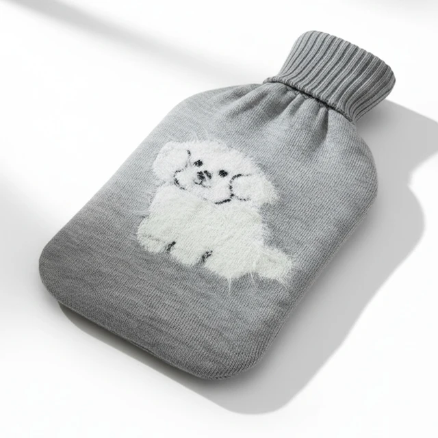 2L Natural Rubber with Cover Foot Hot Water Bottle