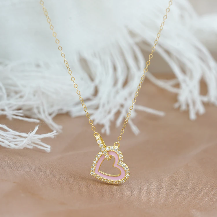 Wholesale Jewelry 14k 18k 10k Prue Gold Necklace Jewelry Woman Chocker