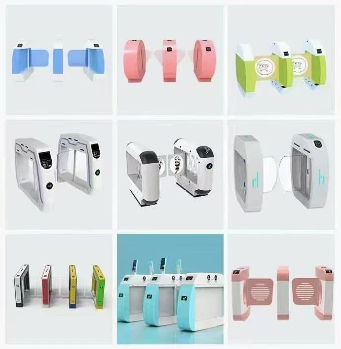 OEM IC/ID Face Recognition Security Access Control Glass Flap Turnstile for Children's Playground, Kindergarten, School