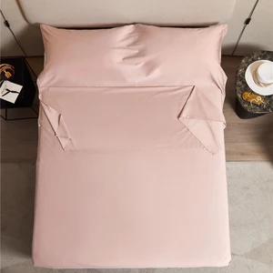 Heniemo Wholesale Customized 100% Cotton Hotel Travel Sheet Dirty Sleeping Bag Liner Hotel Sheet