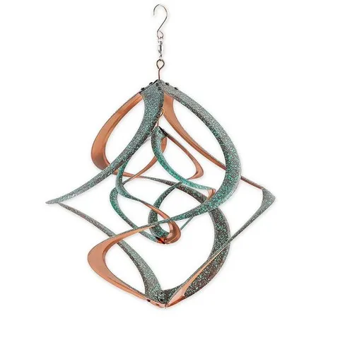 Custom Made Rotating Helix SPIRAL TAIL Hook Garden Gift 3D Metal Wind Spinner Garden Home Decoration
