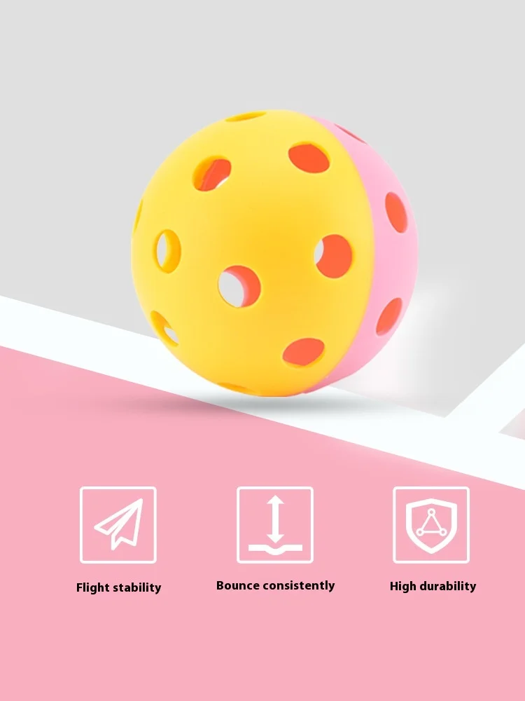 product jusian durable usapa tpe two tone white practice balls 25g for outdoor pickleball-4