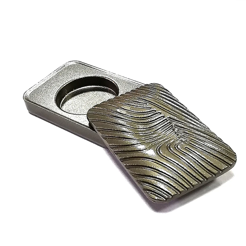 Zinc Alloy Sliding Cosmetic Enamel Empty Metal Box Solid Perfume