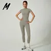 Gray Short-sleeved long pants set