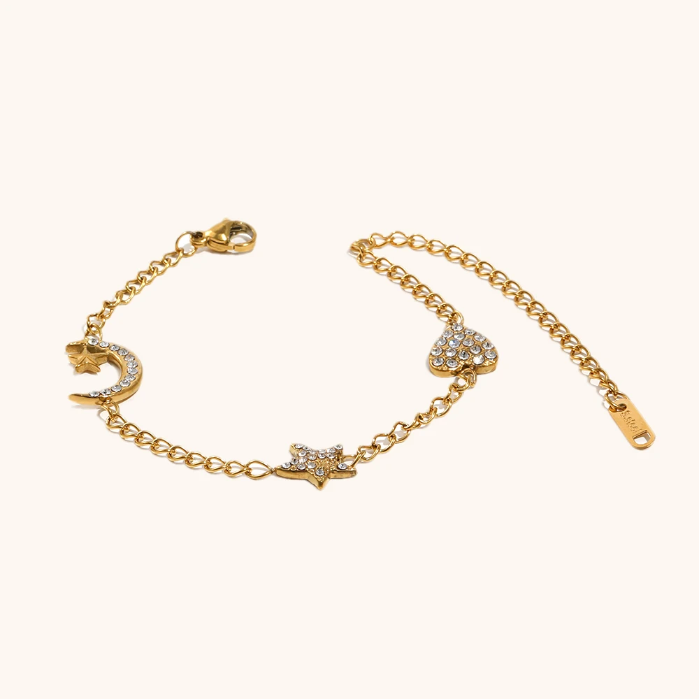 seashell  pearl gold plated ring bracelet-4