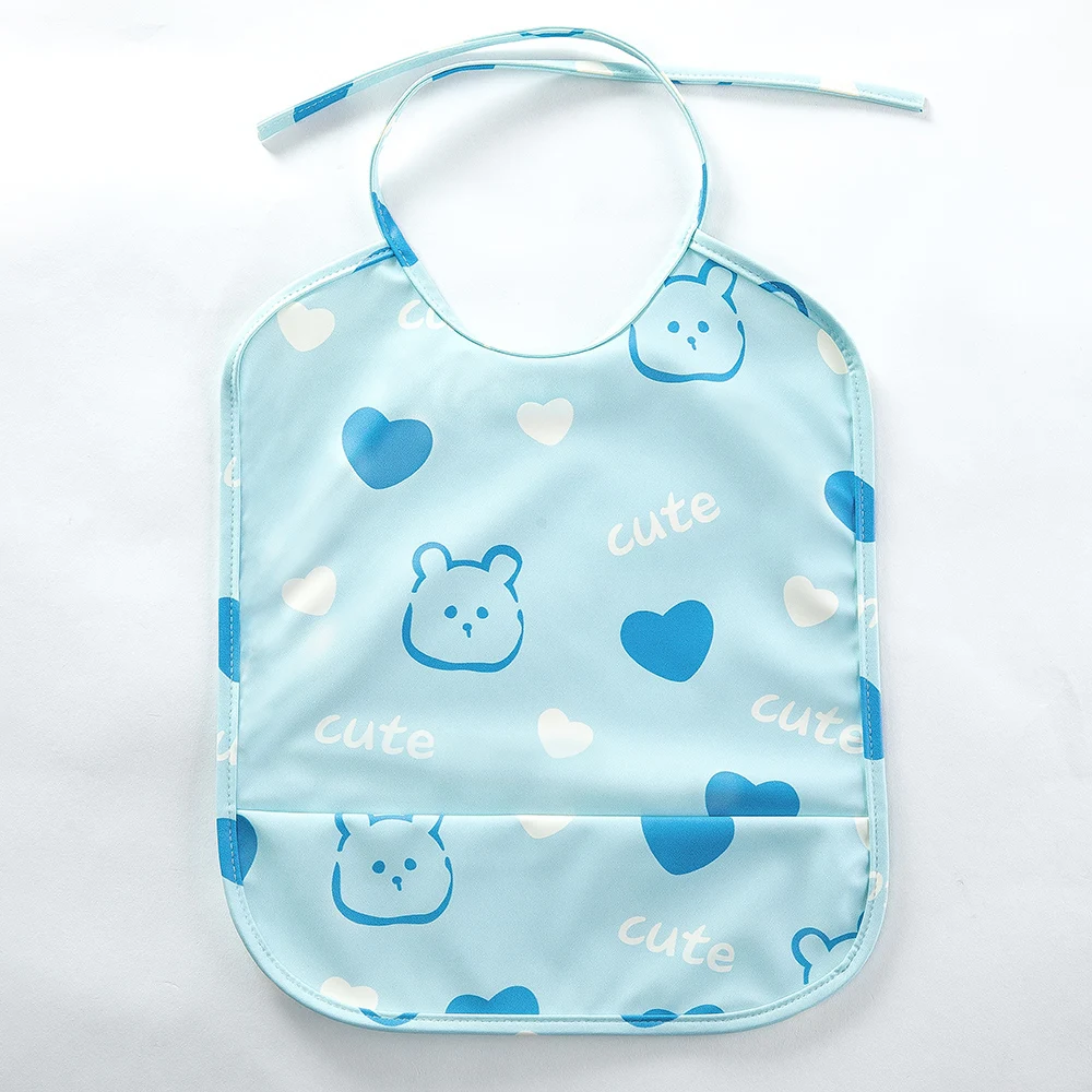 OEM PU Waterproof Baby Bibs infant Toddler Long Sleeve Feeding Bib With Food Catcher Super Soft easy Clean details