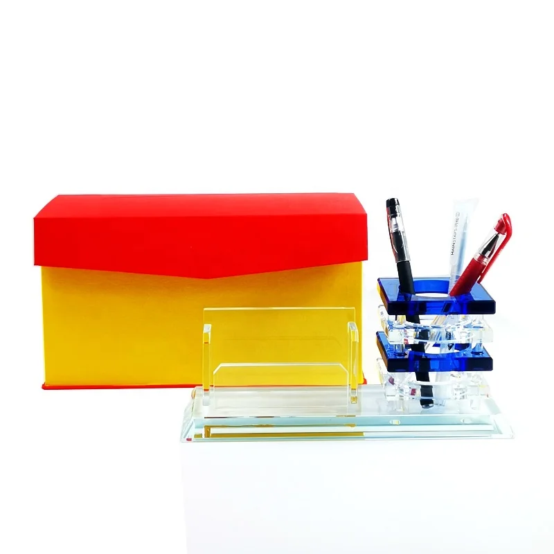 Wholesale Custom Acrylic Crystal Glass Pen Holders Handmade Gift
