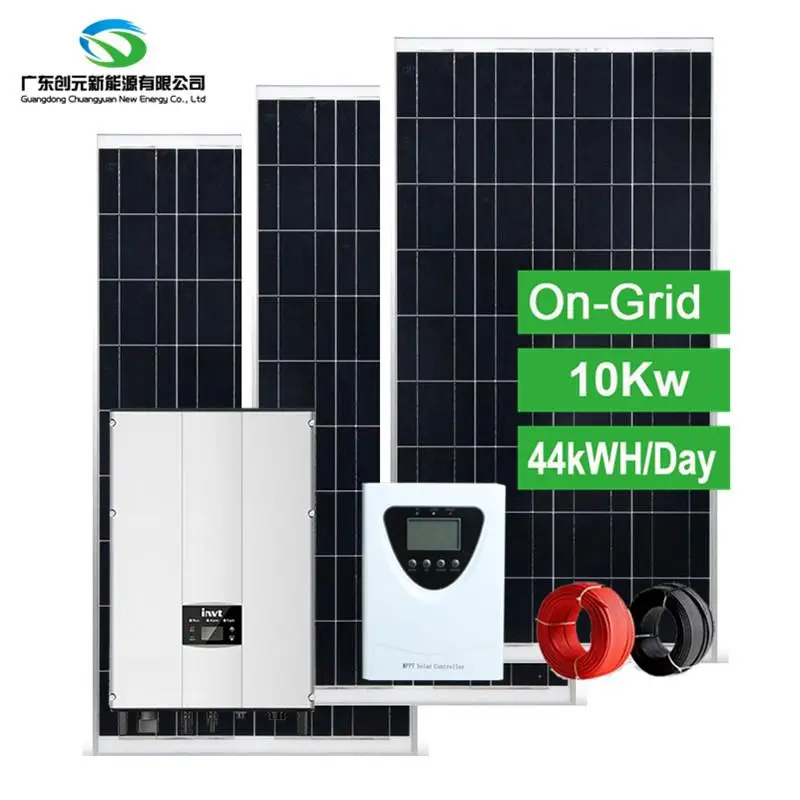 Complete High Quality Photovoltaic System 10kw On Grid 10000w 10000watts Solar Panel System Home