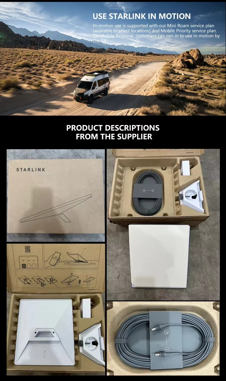 NEW Starlink Rev4 Satellite Internet Flat Starlink Mini High-Performance Starlink Satellite Internet Kit With Wedge Mount 3