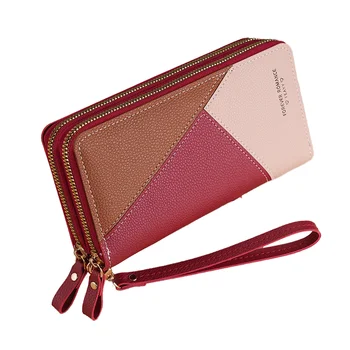 Korean Large Capacity Zipper Wallet for Women Short Fashion Ladies Coin Purse with Nylon Lining PU Cover Anime Pattern Printed