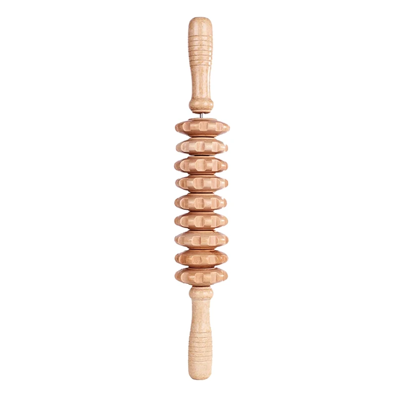 Maderotherapy Set Anti Cellulite Massage Set Wooden Roller Lymphatic Drainage Tool Beech Wood Massager