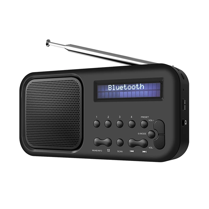 Battery Powered AM/FM Pocket Portable Radio Emergency LED Flashlight DAB+ FM Radio With LCD Display DAB Radio
