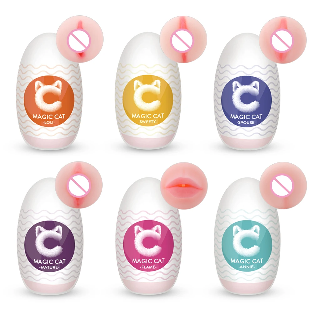 Wholesale Magic Cat Masturbation Eggs Cup 6 Pack Pocket Pussy Sexual Toys  for Men Premium Quality Adult Sextoys