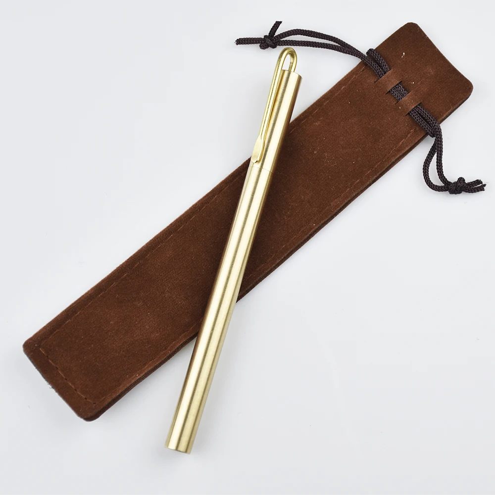 GemFully Новогодний подарок для клиентов Рождественский металлическая латунная Поворотная шариковая ручка тонкая гелевая