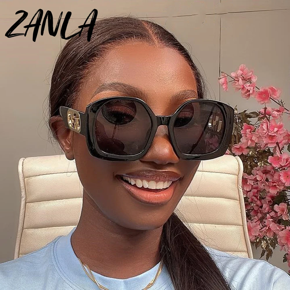 Oversized  TRENDY BLACK & LEOPARD VENICE Sunglasses * NEW * Shop Our Designer Black Leopard Trendy Big Square Frame  main image 3