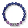 Pulsera vikinga de lapislázuli y amatista natural