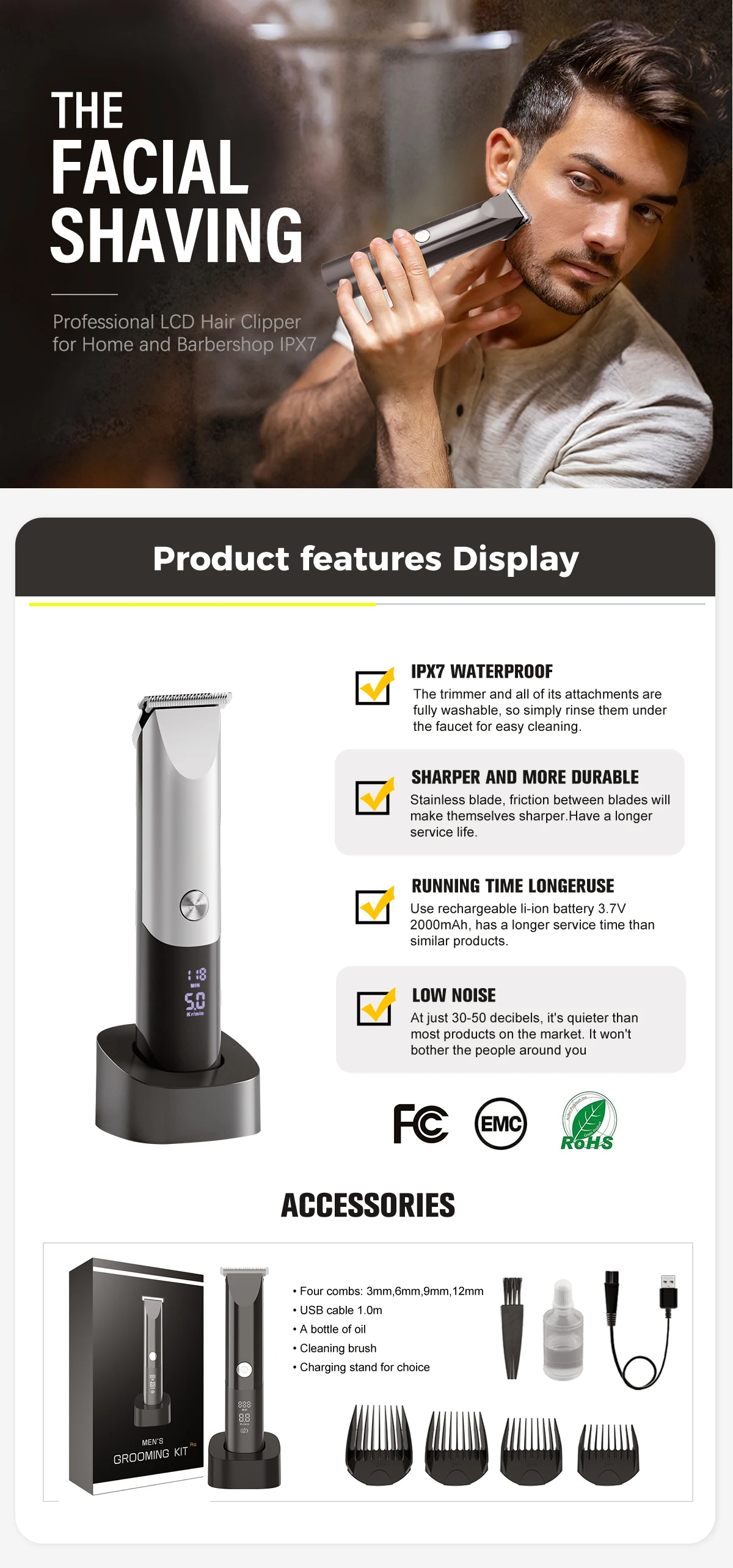 Unibono Professional Best Body Hair Trimmers Beard Rechargeable Target