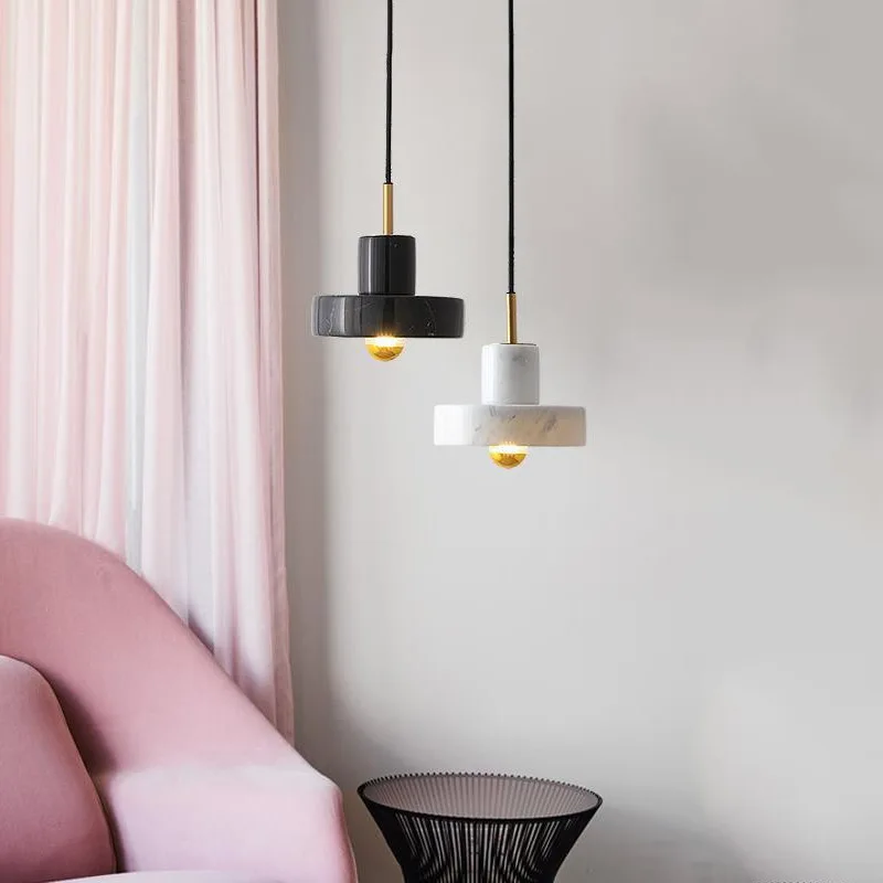 Modern Chandelier Home Decor Lights Pendant Lamps LED E27 Marble Hanging Modern Black Chandelier Kitchen Island Pendant Lighting - Image 4
