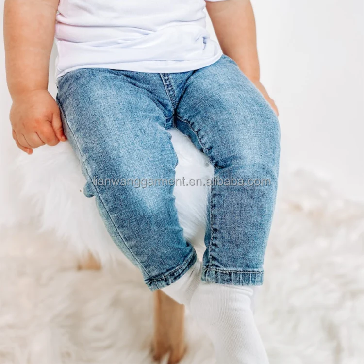Classic Baby Boys Jeans Toddler Jeans Kid Boy Elastic Waistband Skinny