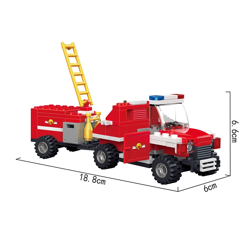 COGO 324 Uds juguete camión de bomberos el vehículo de rescate