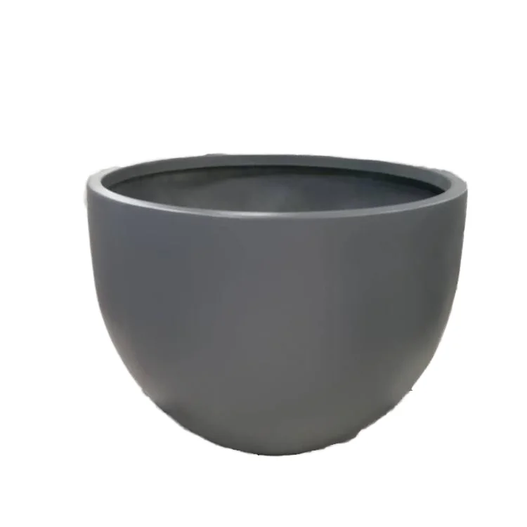 2025 Factory Direct Sales American Design Light Weight Environmental Outdoor Large Round Fiberglass Flower Pots