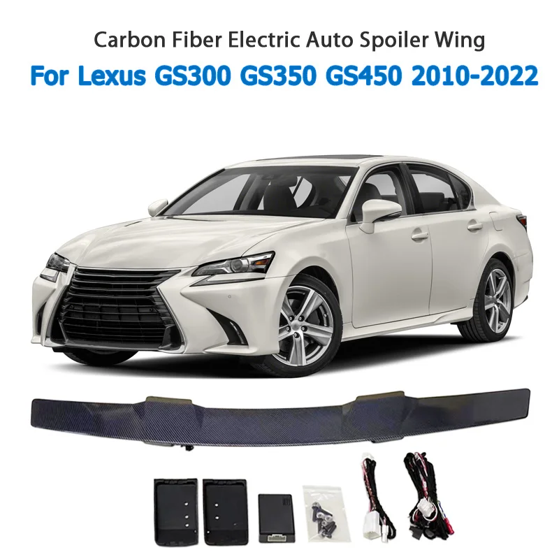 Automatically Universal Rear Carbon Fiber Electric Spoiler for Lexus GS300 Auto Exterior Trunk Tail Boot Lid Wing Car Spoilers