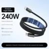 Black 240W PD 3.0 C to  C Magnetic Sticky Fast Charging Cable