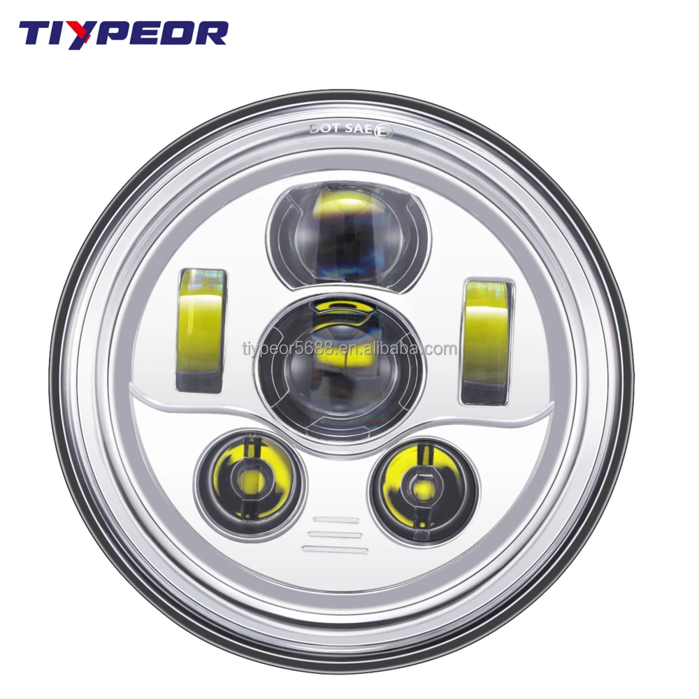product tiypeor 7 inch motor headlamp auto led headlight for jeep wrangler jk jku tj 7 projector headlight for harley davidson-3